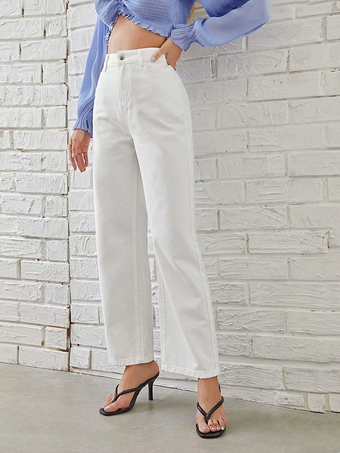 American High Waist Women's Jeans Light Color