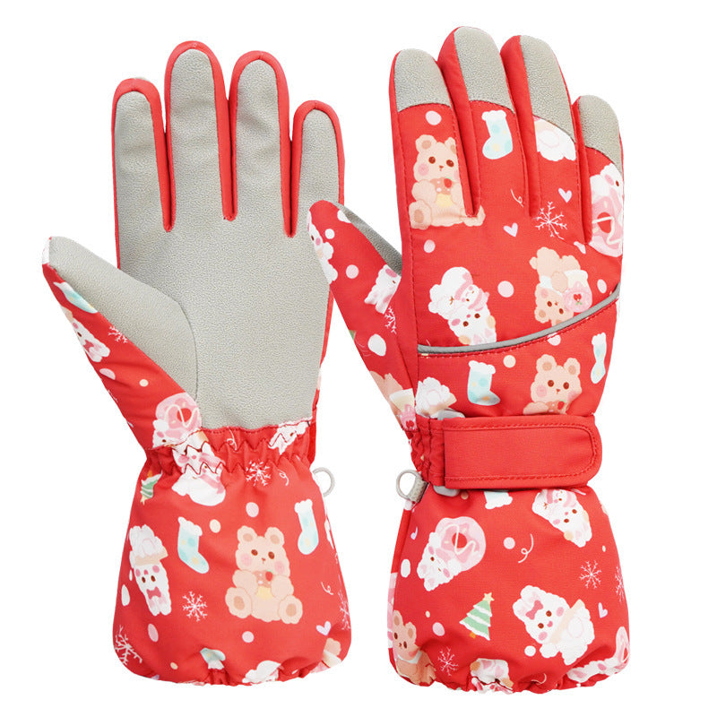 Warm With Velvet Thickened Cotton Waterproof Boys And Girls Riding