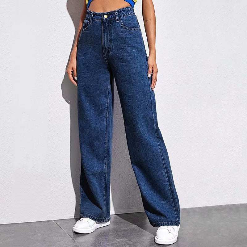 American High Waist Women's Jeans Light Color