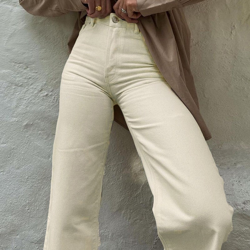 American High Waist Women's Jeans Light Color