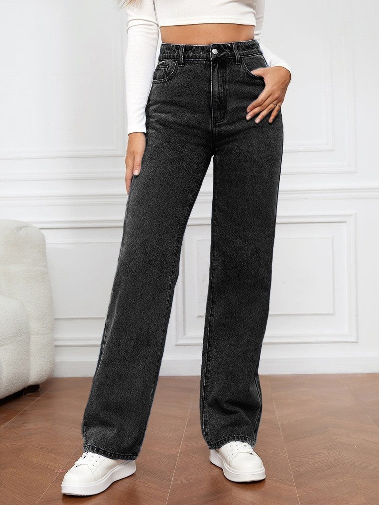 American High Waist Women's Jeans Light Color