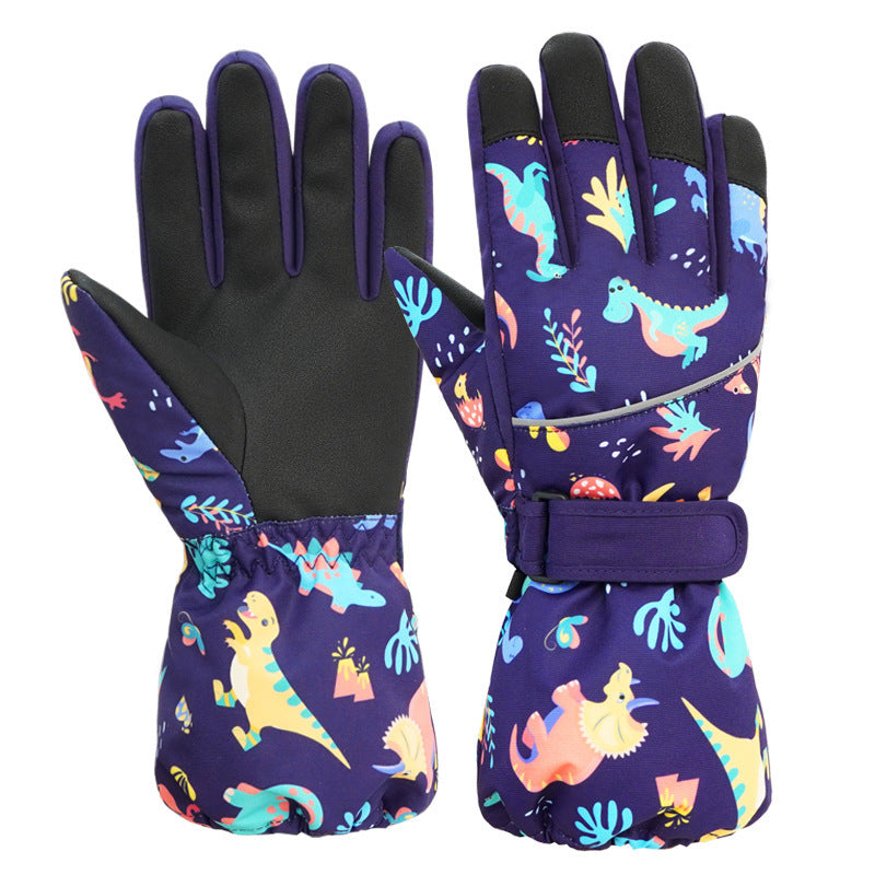 Warm With Velvet Thickened Cotton Waterproof Boys And Girls Riding
